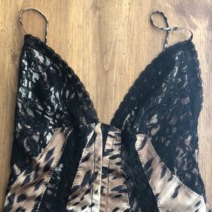Marciano Lace-Inset Leopard Cami